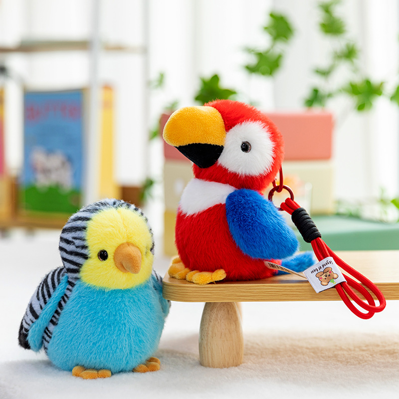 Parrot plush toy, palm treasure, bear Legend doll, table decoration, cute animal parrot bird details Picture
