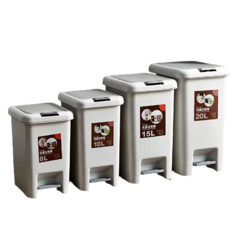 New foot-operated household trash can, large household foot-operated trash can with lid, hand-pressed living room trash can wholesale Item Picture