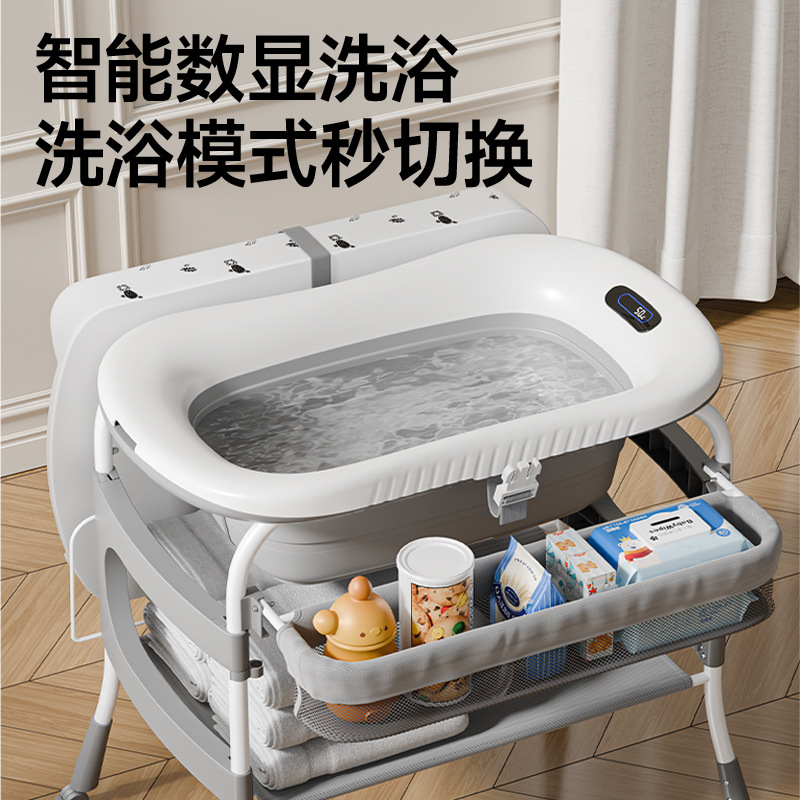 Two-in-one changing table, baby care table, newborn changing table, massage, touch, baby multi-functional, foldable Specification image