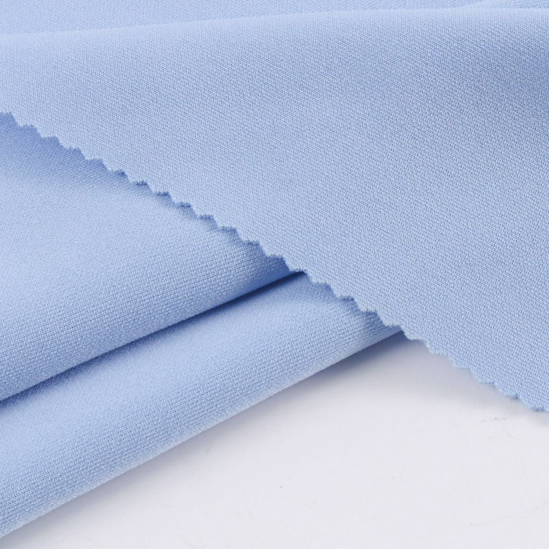 Polyester-ammonia cotton air layer fabric, non-pilling, double-sided healthy knitted frame polyester-ammonia school uniform fabric in stock Application Scenario