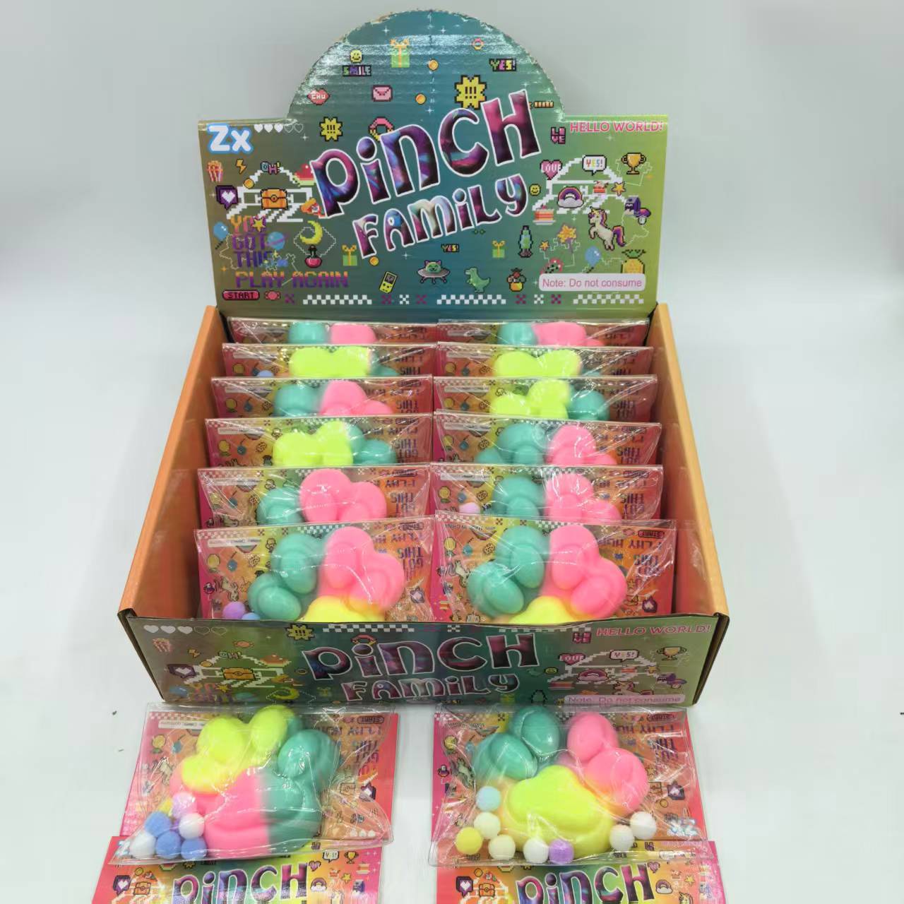 Direct sales from the manufacturer of the new cross-border stress-relieving product, macaron three-color Cat Paw Pinching Fun children's toy