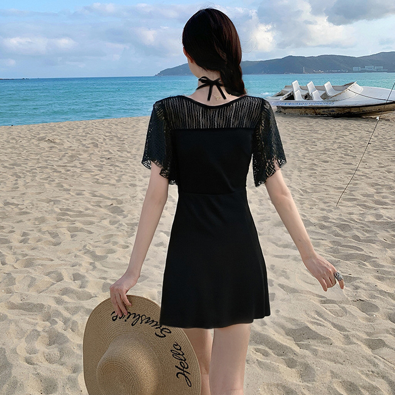 2026 New Korean-style swimsuit women's dress one-piece swimsuit women's flat Angle conservative belly cover-up slimming hot spring swimming suit wholesale 125216 Application Scenario