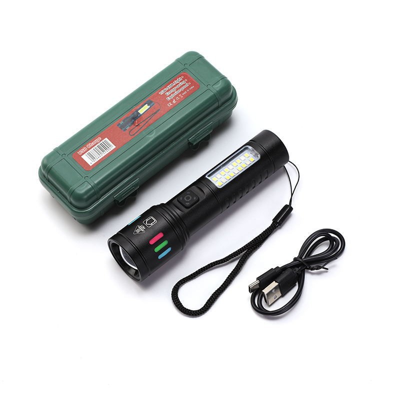 Cross-border outdoor flashlight, multi-functional telescopic zoom lighting, strong light flashlight, high-power white laser work side light Application Scenario