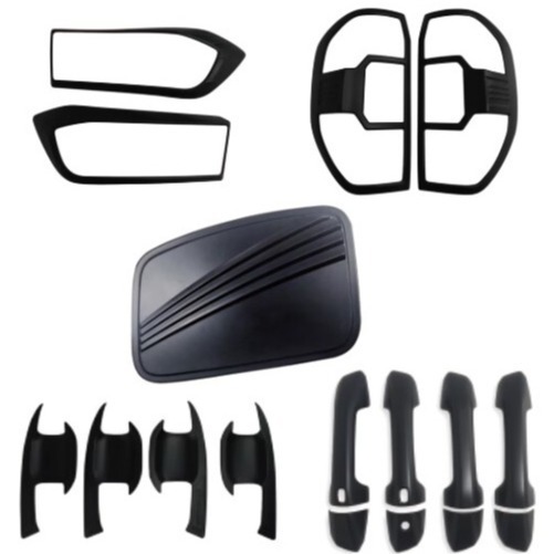 适用于21款上汽大通MAXUS T60前后灯罩门腕拉手油箱盖套装ABS                         白底实物图