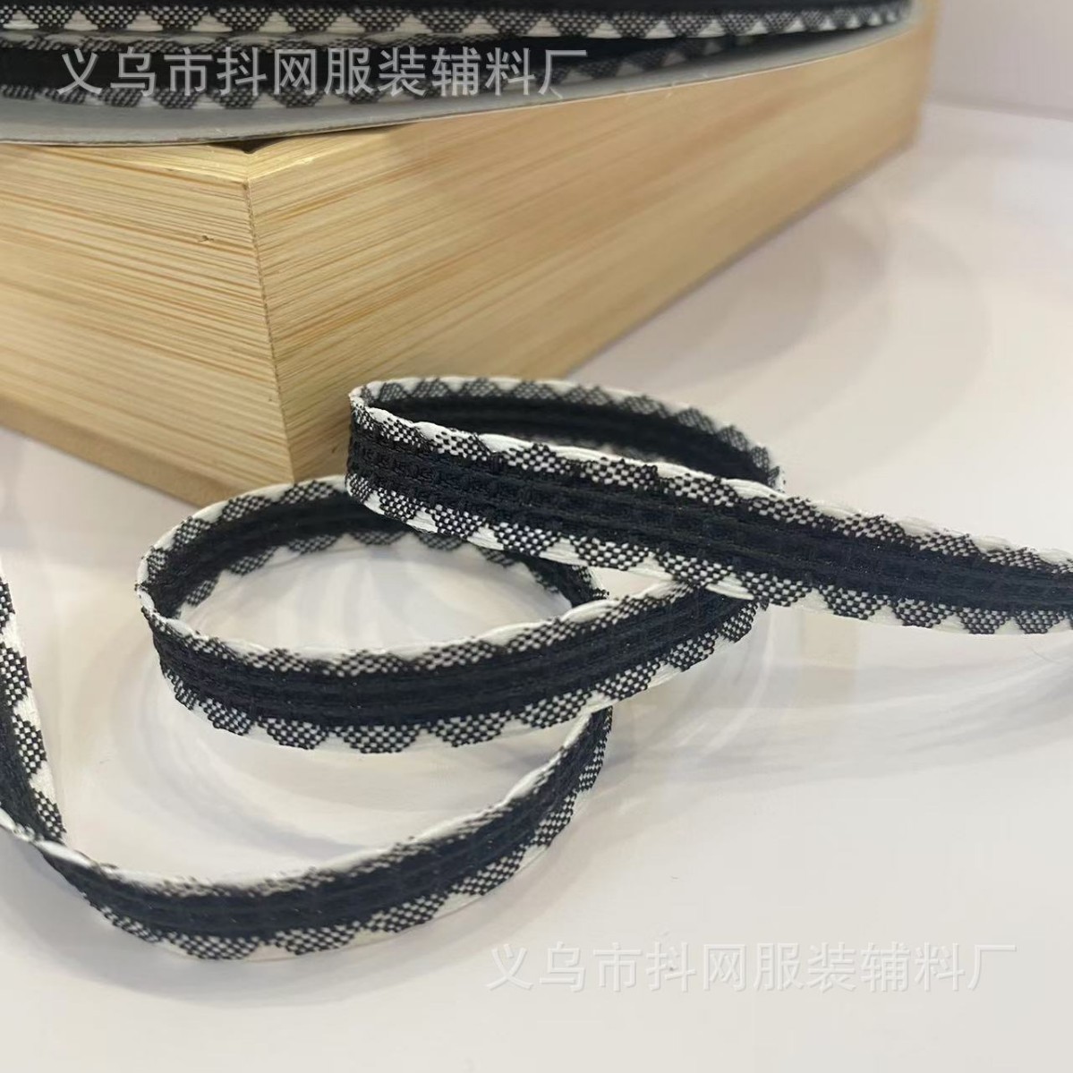 Venta caliente 1cm waffle plaid cinta adornos para el pelo tocados clips para el cabello zapatos sombreros ropa arcos accesorios details Picture
