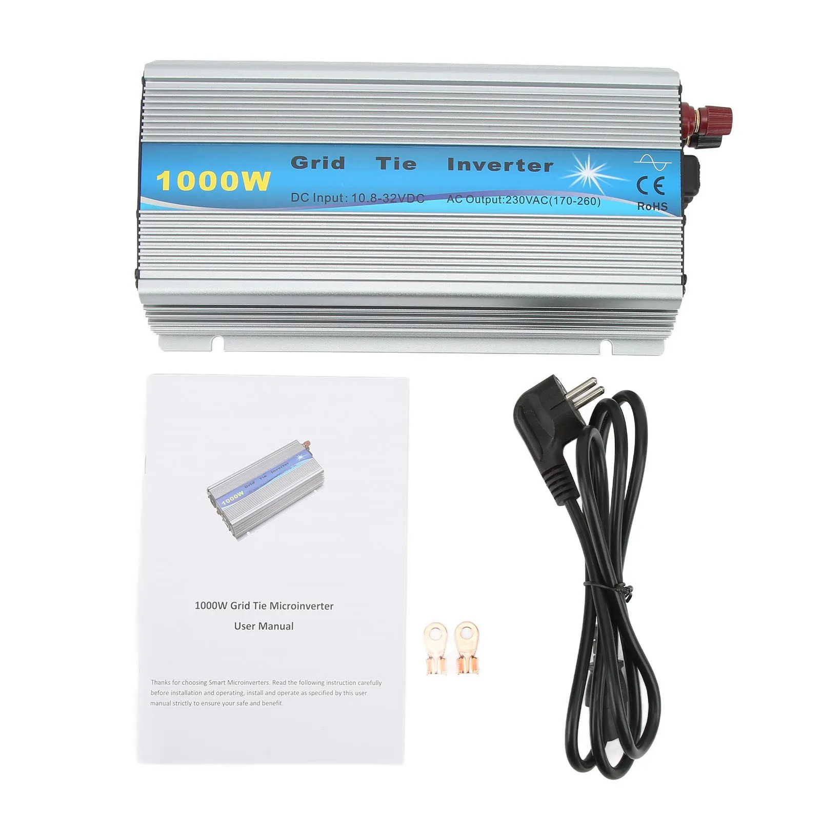 The MPPT grid-connected inverter, a pure sine wave 1000W solar inverter, can be connected to the grid for household electricity of 220V Specification image