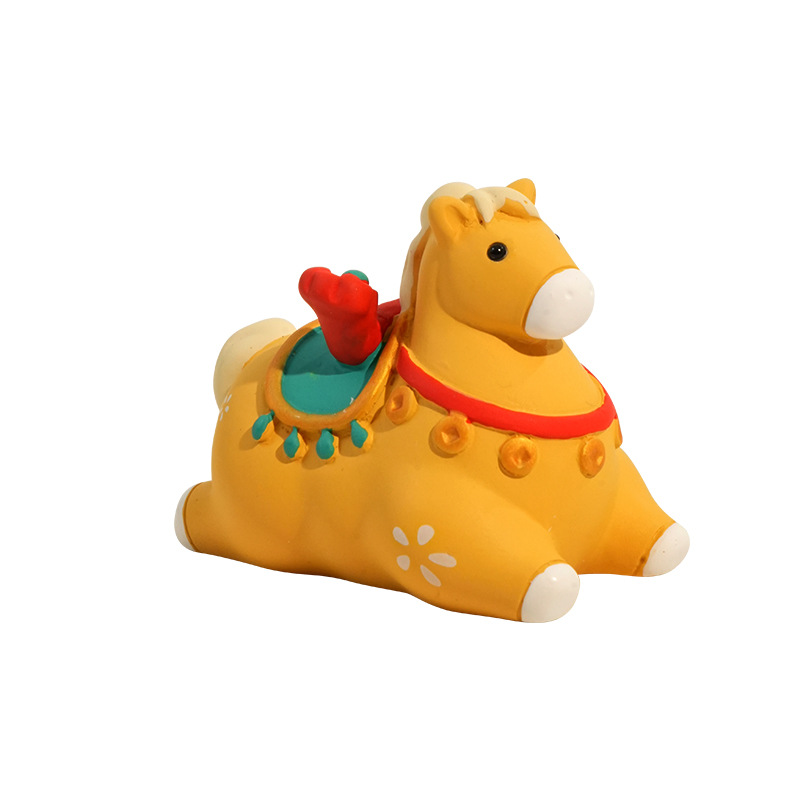 Baimao Original Tang-style Little Horse Cute Series resin figurine ornaments, creative car desktop decorations, Year of the Horse gifts Item Picture