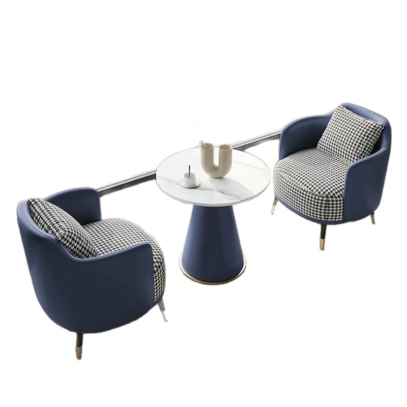 Star Factory wholesale negotiation table, simple office sofa, coffee table set, store reception and leisure table and chair three-piece set, sales office small sofa Item Picture