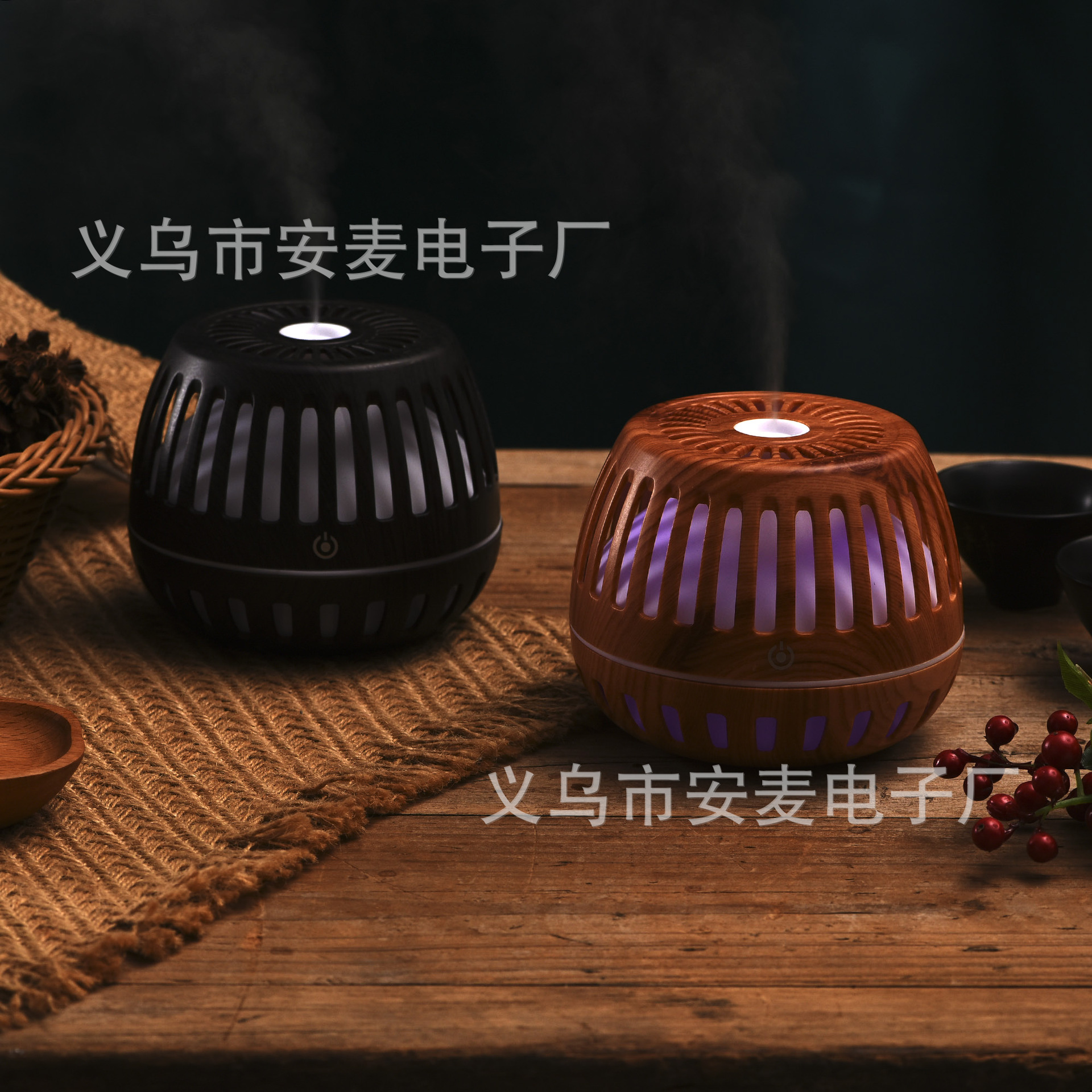 加湿器/无雾加湿器/车载香薰/假山细节图