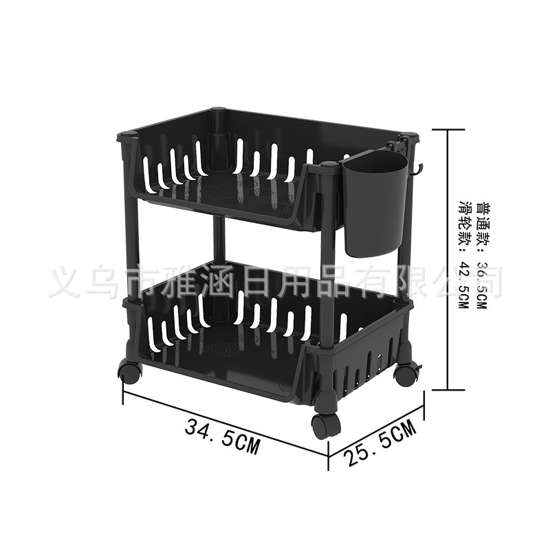 多功能厨房收纳置物架办公桌分层置物架书架可以移动零食架储物架详情图4