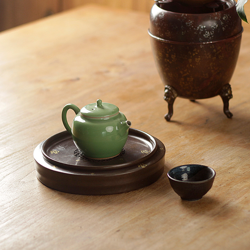 厂家批发紫铜建水纯手工壶承干泡台功夫茶具高端泡茶茶具办公家用细节图