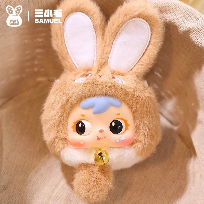 Wholesale of genuine Sanxiaomao Mini Lucky Rabbit series plush toys, cute pendants, figurines and blind boxes Application Scenario