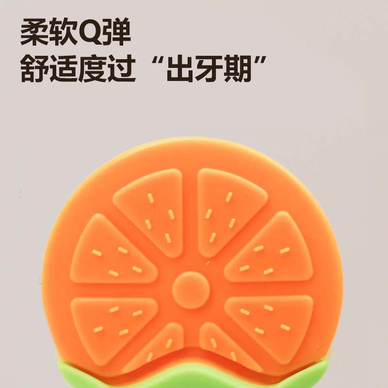 Baby bite fruit complementary food, bite play baby fruit and vegetable teething rings, teething sticks, eat fruit juice, food-grade silicone Specification image