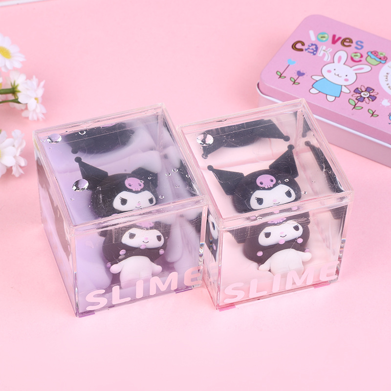 Venta al por mayor sanrio familia serie coollomi pegamento espumoso para niños hecho a mano diy slam cute depressed artefact details Picture