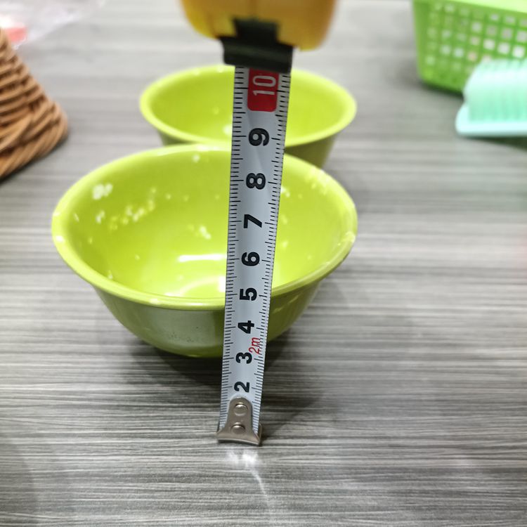 1 yuan 2 yuan small bowl melamine imitation porcelain small bowl green printed small bowl fast food rice noodle spicy hot pot bowl 1 yuan supply Specification image