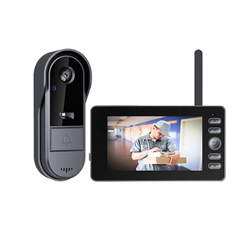 Lexiangyu two-way wake-up wireless video doorbell, rainproof, high-definition night vision, wide-angle, large-capacity battery, long battery life, cross-border selection Item Picture