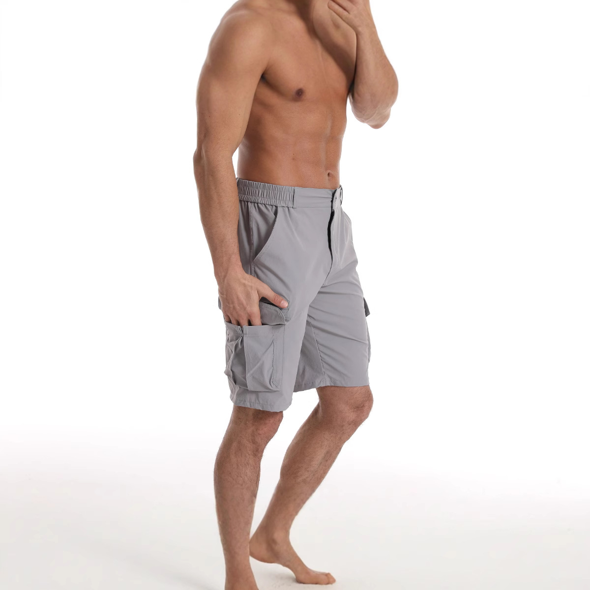 Cross-border 3695 style summer new multi-pocket men's sports mountaineering waterproof shorts that have been popular in Europe and America for 25 years Item Picture