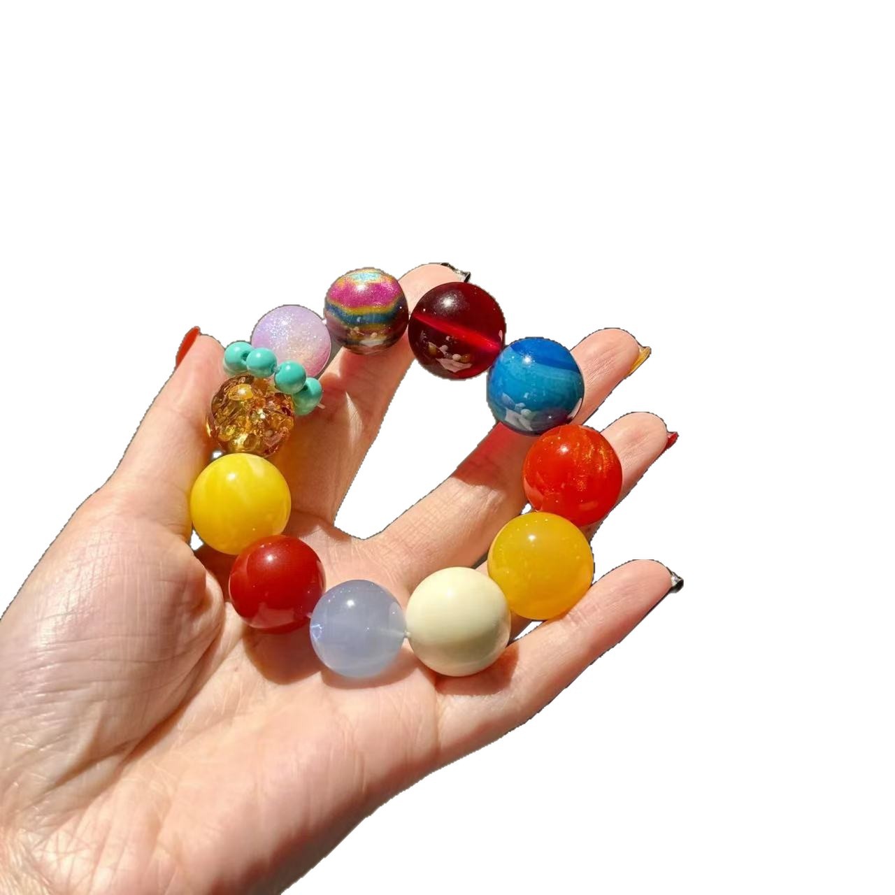 珠子/珠子配件/树脂珠/玻璃珠/散珠配件白底实物图