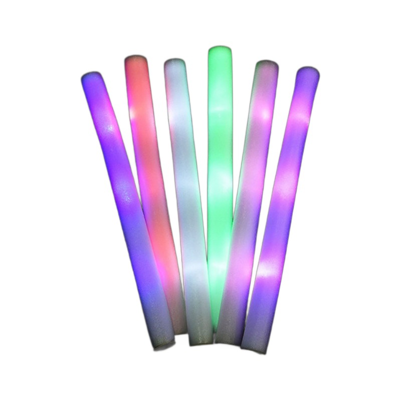 Sponge glow sticks, foam flash sticks, concert large glow sticks, seven-color electronic luminous sticks, disposable Item Picture