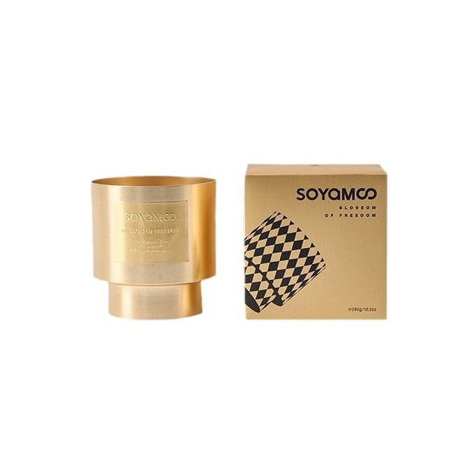 现货代发金属感男士中性风烟草香薰蜡烛摆件 家用卧室大豆蜡香薰白底实物图