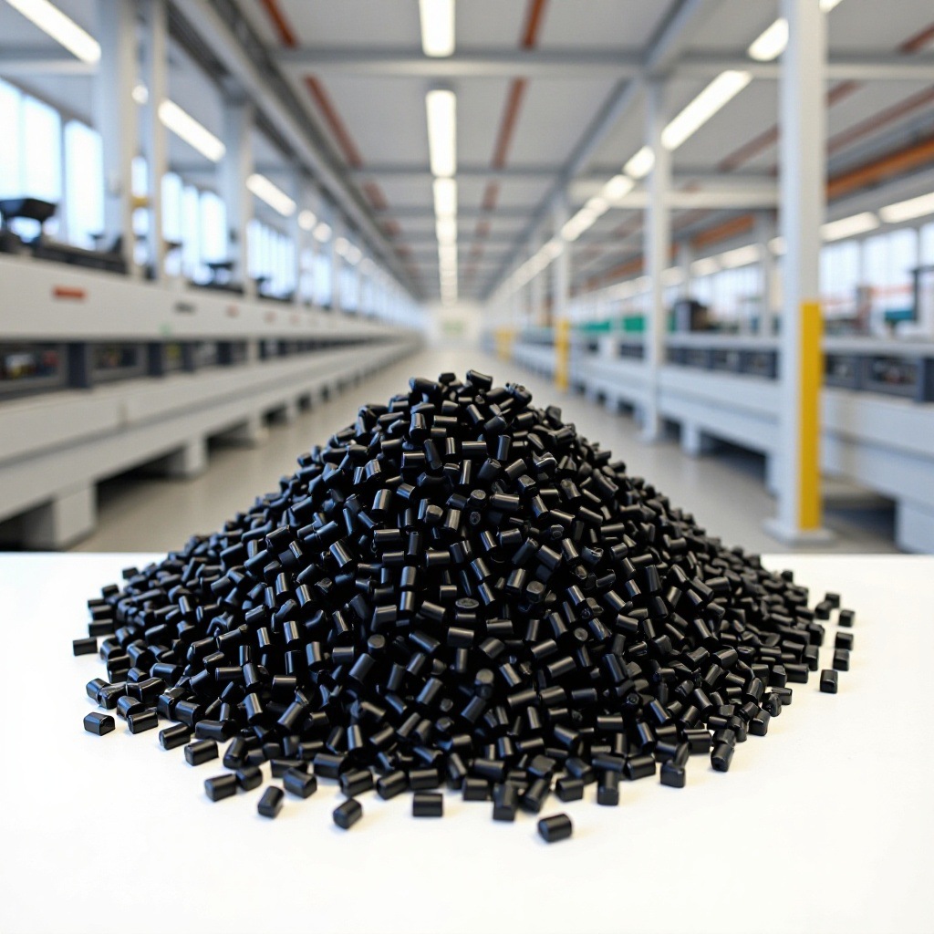 pps black plastic particle glass fiber reinforced manufacturer has fire-resistant and high-temperature resistant plastic particles in stock details Picture