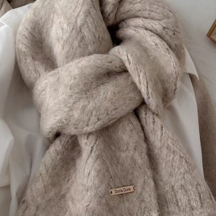 Albaca Alpaca Wool Scarf for Women's winter 2025 New style Wool blend Korean style trendy student high-end knitted Application Scenario