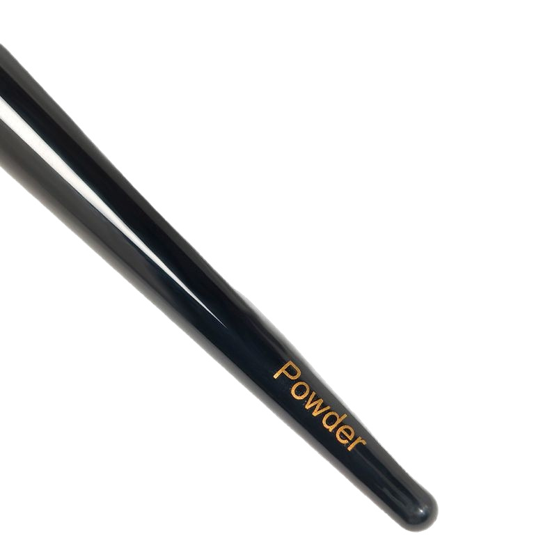 瑛秀美跨境外贸专供现货蜜粉刷斜角抛光刷大号散粉刷新款黑色经典化妆刷白底实物图