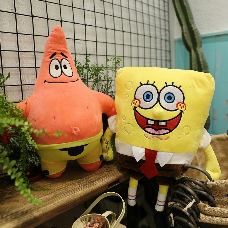 Spongebob SquarePants, Big Star plush toys, claw machine dolls, children's gifts, sleeping pillows wholesale details Picture