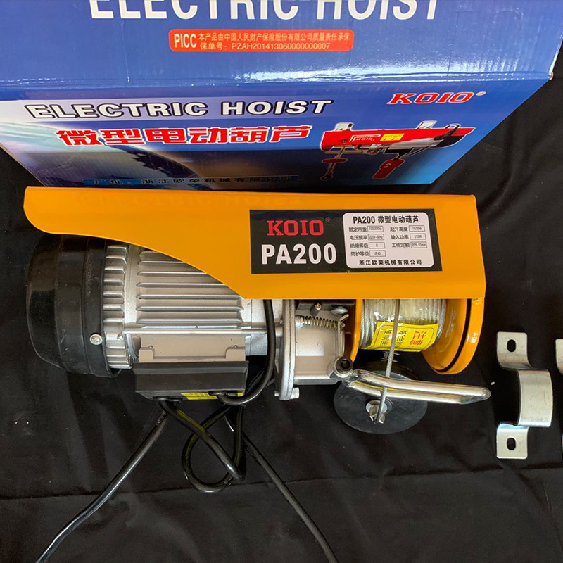 Micro electric hoist PA1000 12-meter wire rope household small crane household electric hoist 220V factory direct sales Application Scenario