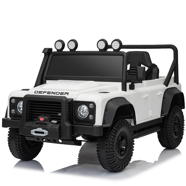 新款许可路虎卫士儿童电动车四轮带遥控汽车可坐小孩可摇摆玩具车产品图
