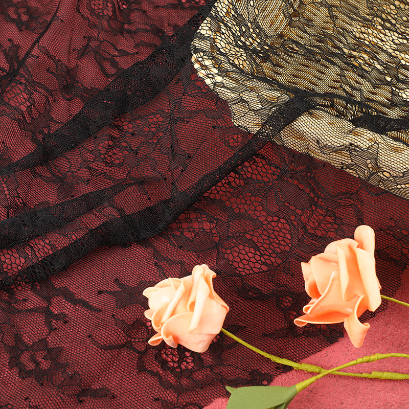 Black lace fabric details Picture