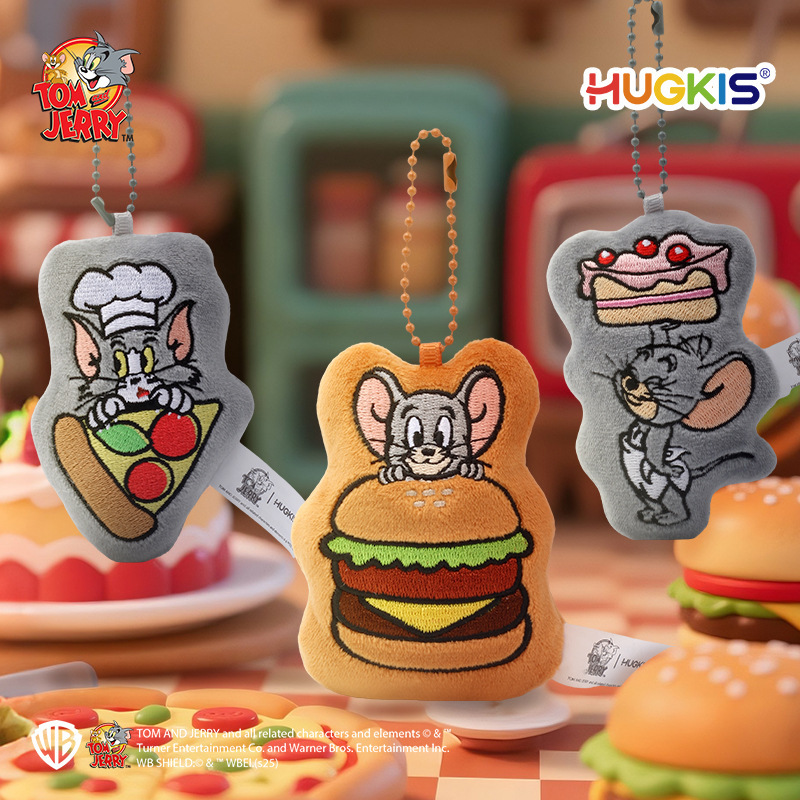 华纳正版猫和老鼠毛绒冰箱贴卡通公仔可爱磁吸玩偶礼物美食小挂件产品图