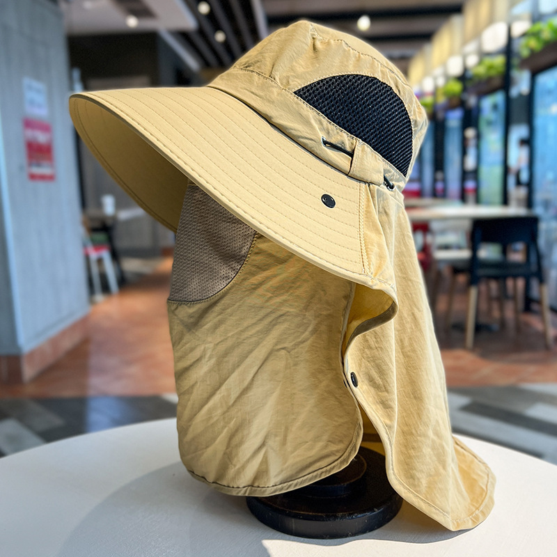 Summer sun protection hats for men, fishing, mountaineering, face coverings, shawls, sun hats, summer outdoor UV protection sun hats