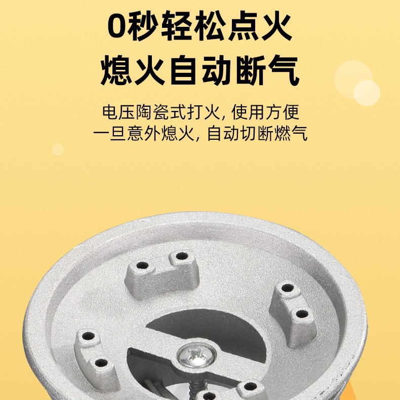 Double-head gas stove, outdoor camping barbecue portable gas stove, double-eye stainless steel gas stove, double-burner in stock for wholesale Specification image