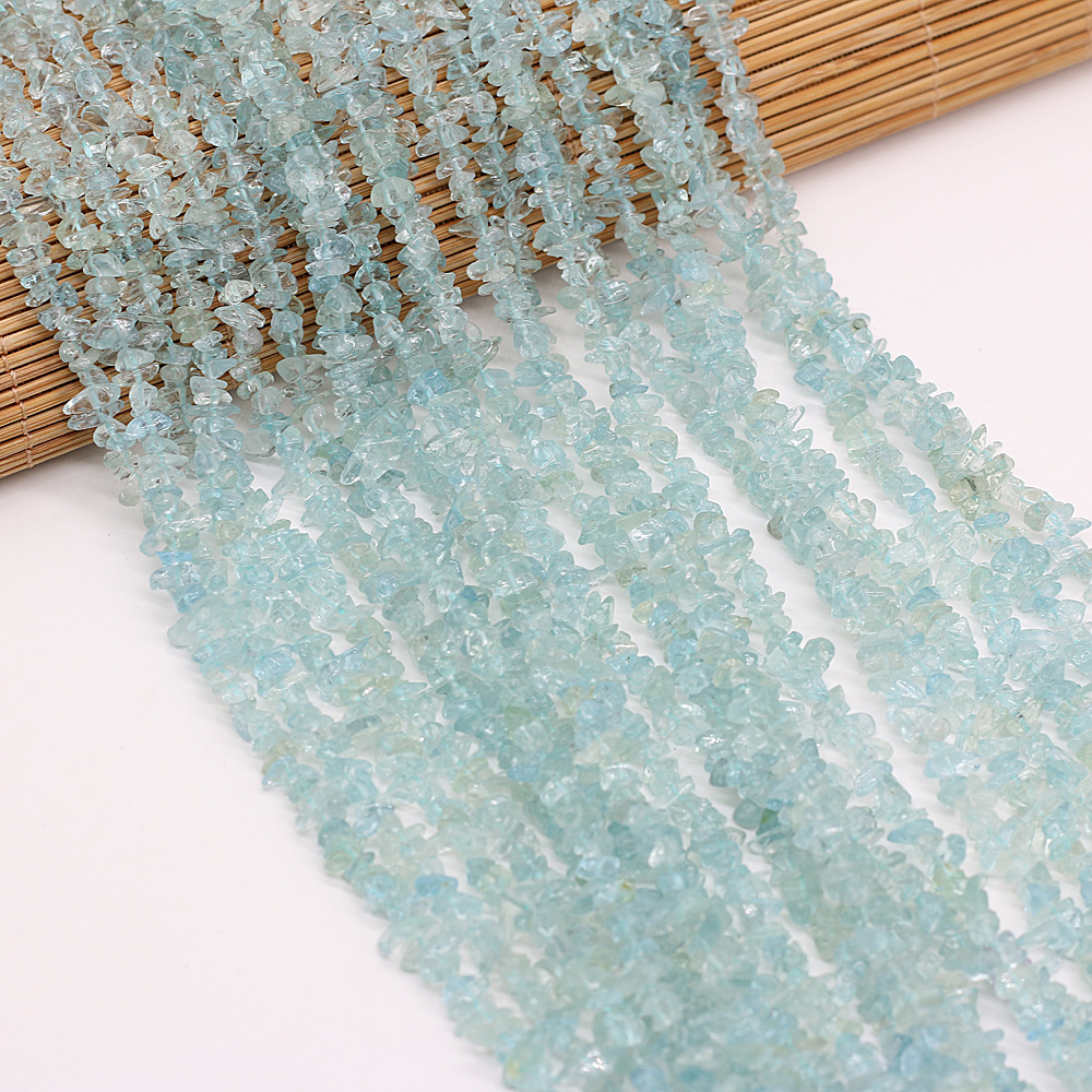 Wholesale of natural stone, crushed stone, apatite raw stone, beads with holes, semi-finished products, DIY jewelry, handcrafted accessories details Picture