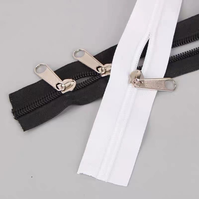 Wholesale of new No. 5 nylon size zipper pull for luggage, mosquito nets, home textiles, zippers and pull accessories details Picture