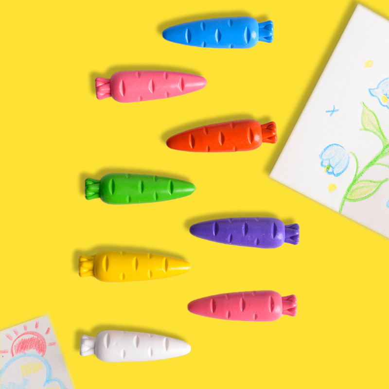 Children's hands are not dirty. Plastic crayons, radish crayons, children's doodling and drawing, 36-color crayons, washable, box-packed crayons Specification image