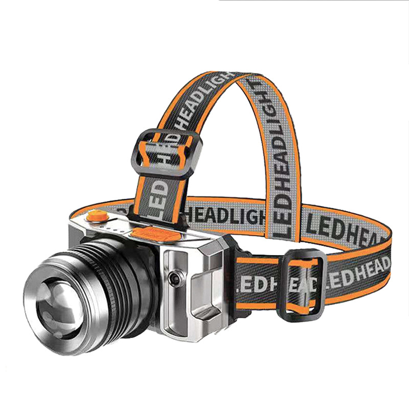 头灯cob头灯/头灯/头灯矿灯/红色小头灯/头灯手电筒白底实物图