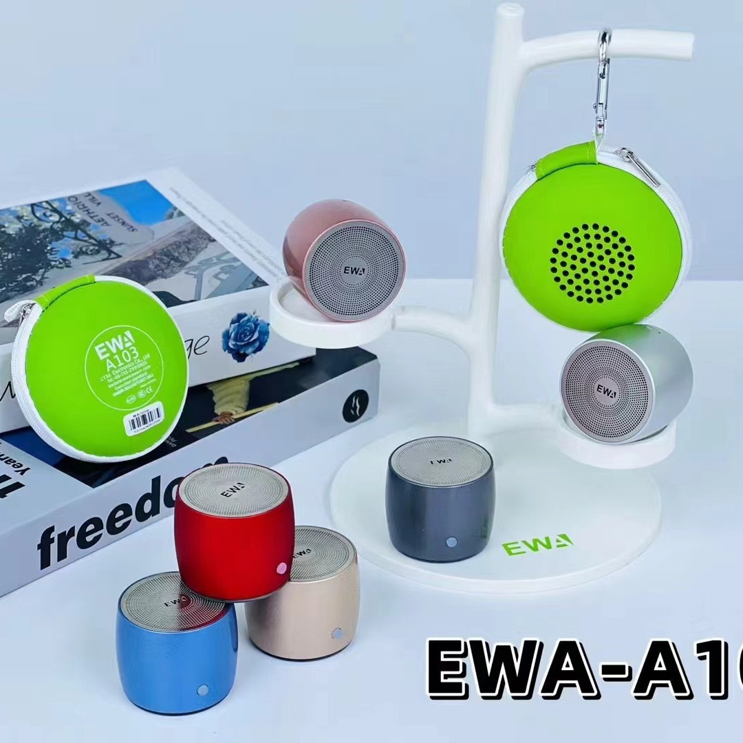 The newly upgraded Type-C interface EWA-A103 mini Bluetooth outdoor portable super low-frequency metal Bluetooth speaker details Picture