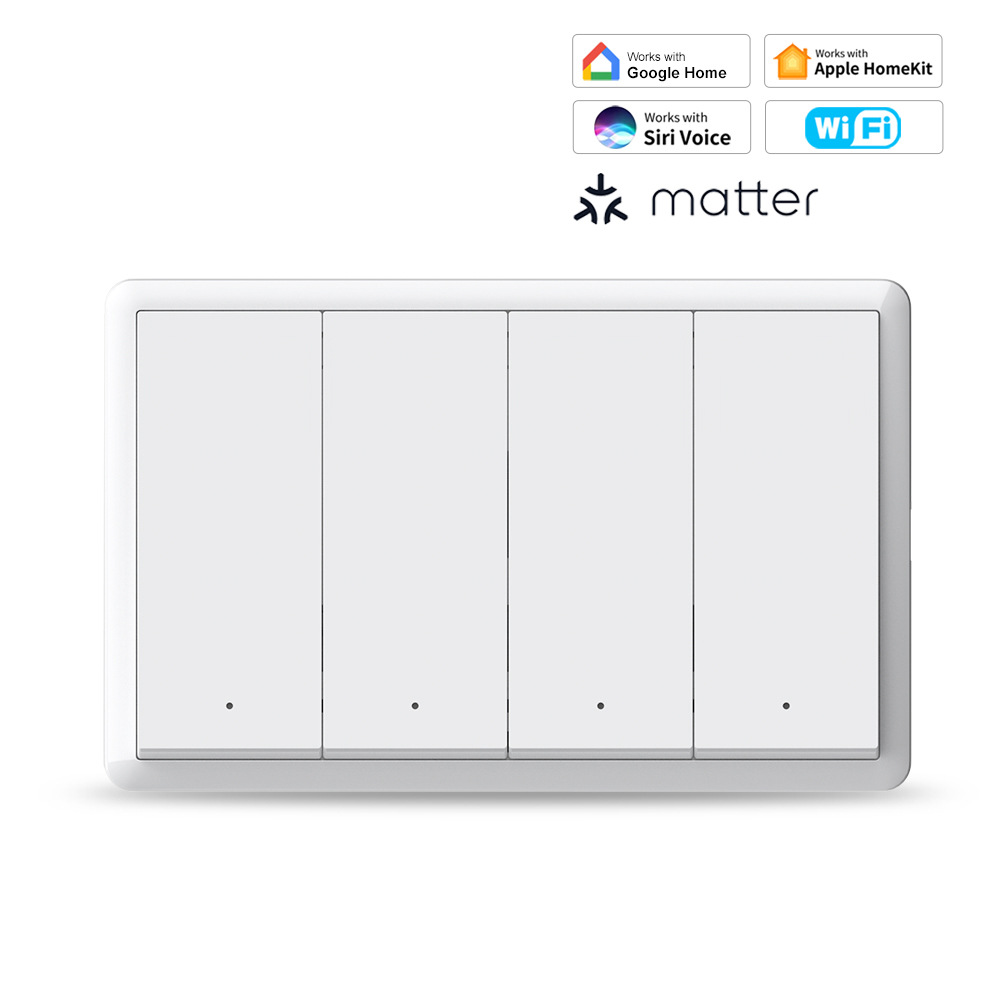 Matter+WIFI magnetic hold, single fire, zero fire, US-spec push-button switch, Homekit direct connection, Tuya APP direct connection Application Scenario