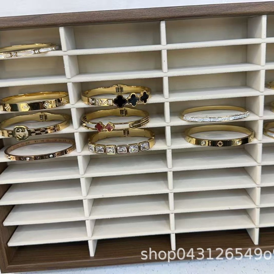 珠宝店专用手镯饰品收纳盒大容量木制首饰盒高档级感展示架