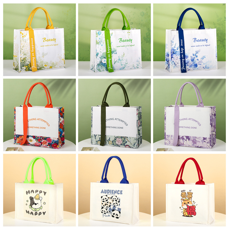 Customized canvas tote bags with a high-end feel, Maurice festival gift bags, corporate advertising canvas bags, custom-made logos Specification image