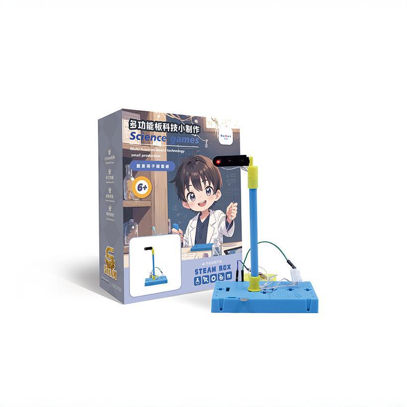Customized blue base plate for plastic science and technology diy assembly materials, primary school students' science experiment and educational toys details Picture