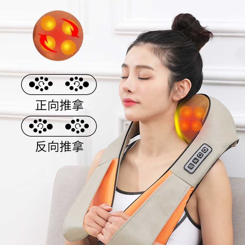 Car and household dual-purpose kneading massage shawl, sales gift, neck and shoulder massager, cervical massage manufacturer wholesale gift details Picture