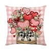 New cross-border Valentine's Day pillow with letter heart print, headrest, and festive atmosphere decoration pillowcase Specification image