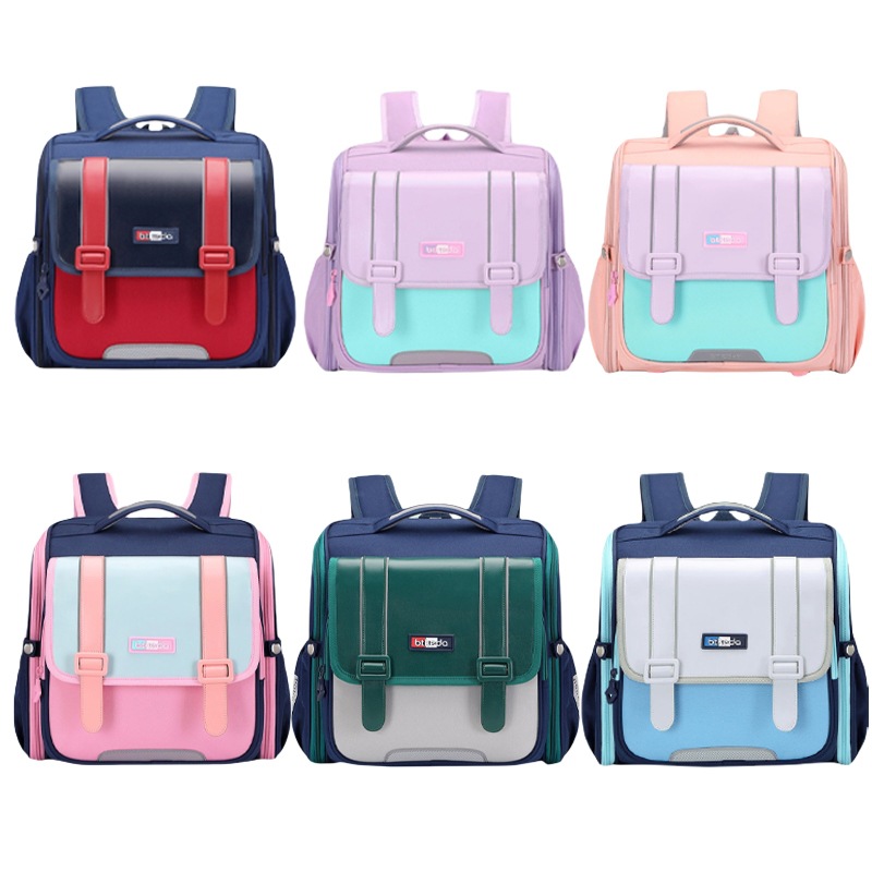 Multi-functional schoolbag, fresh, simple and elegant for primary school students, backpack for spine protection, high-quality children's backpack