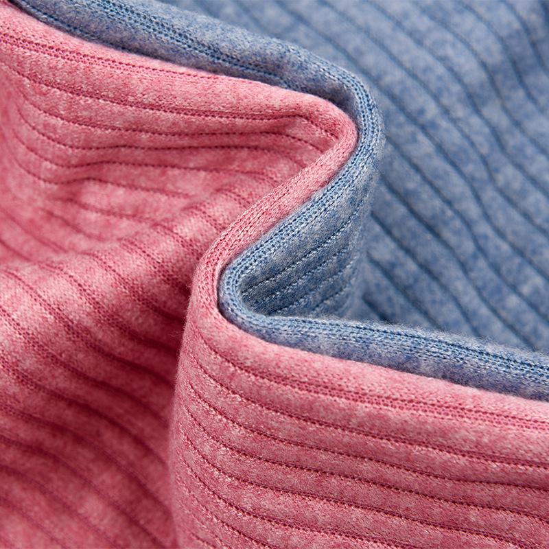 新款280克加厚仿羊绒宽条面料秋冬保暖裤子羊毛衫时装面料