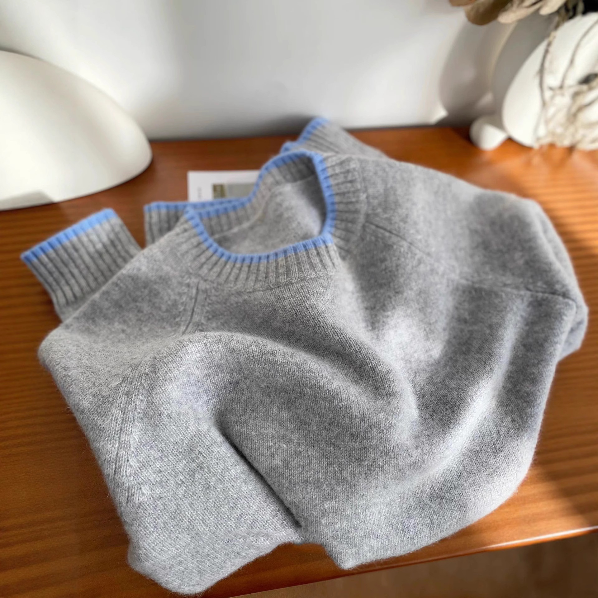 羊毛毛衣女/女装毛衫妈妈装/高领羊毛衫女/毛衣女羊毛/冬季连衣裙产品图