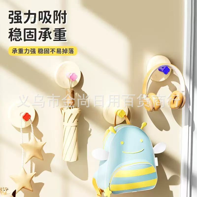 Suction cup hook, no need for drilling, strong load-bearing, sticky hook, vacuum, traceless, bathroom storage door, rear coat hook, wall-mounted bathroom details Picture