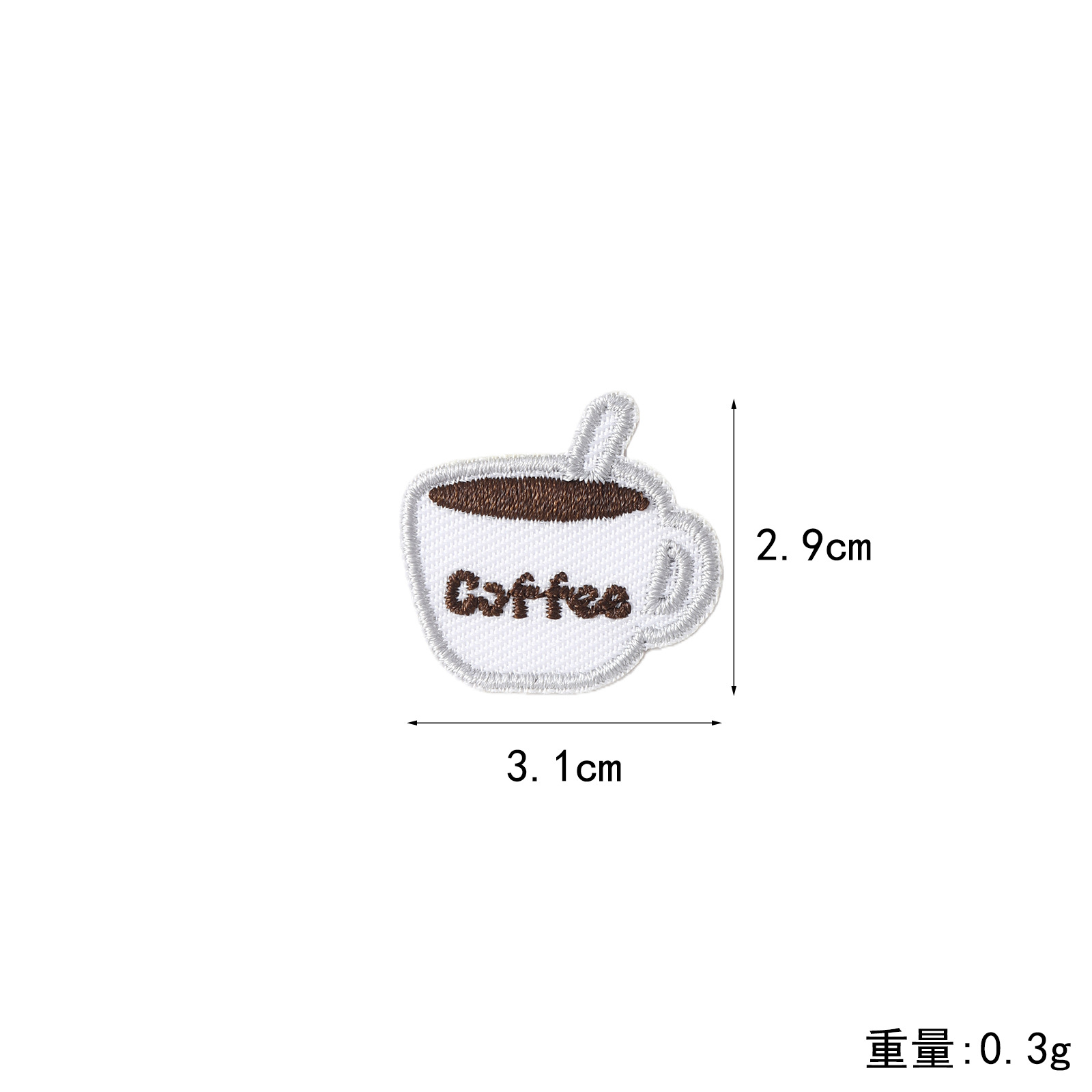 Creative cartoon cake, coffee, embroidery, patchwork, accessory, self-adhesive patch, label, children's clothing accessory manufacturer wholesale Specification image